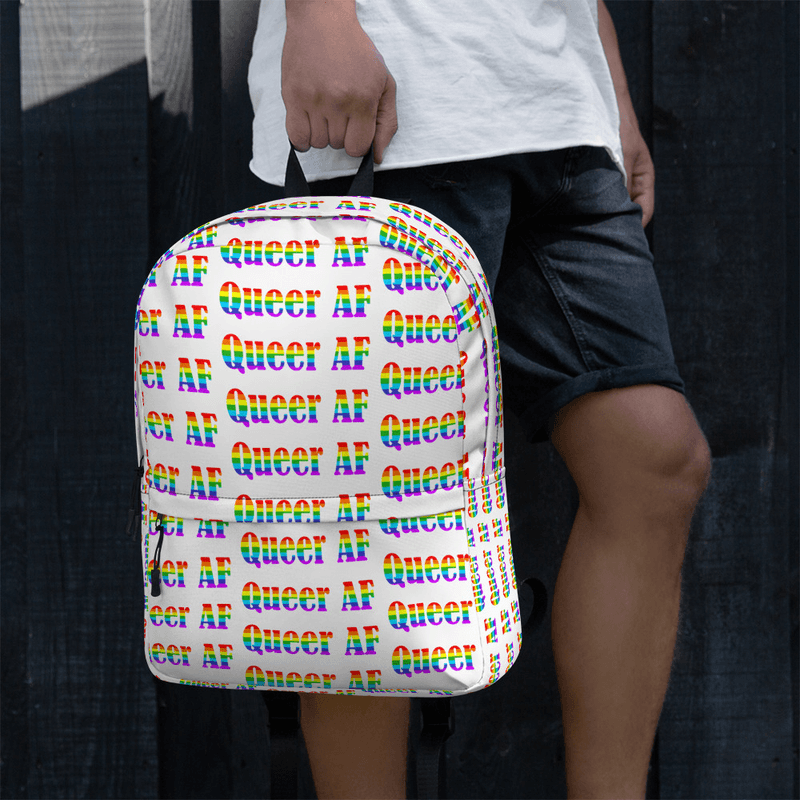Queer AF Backpack White